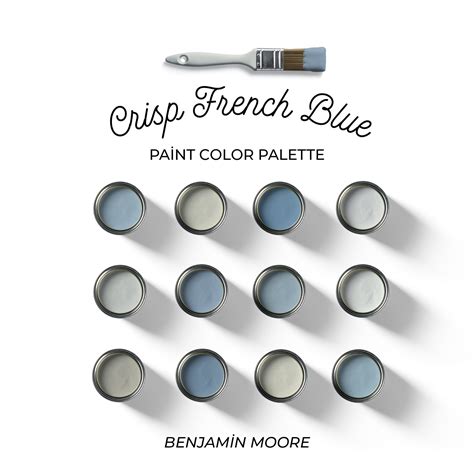 CRISP FRENCH BLUE Paint Color Palette Benjamin Moore for - Etsy Singapore