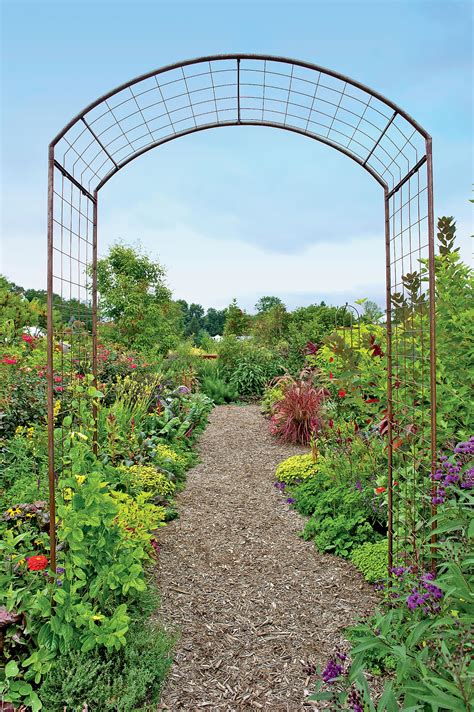 Metal Arbor - Steel Infinity Arbor - Metal Garden Arbor | Rose trellis ...