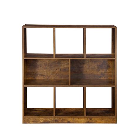 Buy VASAGLE Bookshelf, Wooden Bookcase with Open Cubbies, Free Standing ...