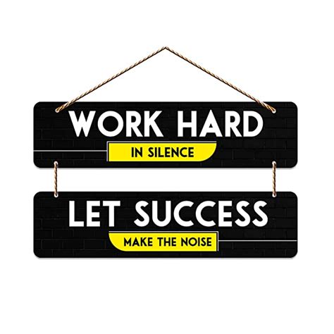 Artvibes Work Hard Motivational Quote Wall Hanger for Home Decor ...