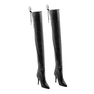 Buy SECRET DESIRE 1/6 Women Soldier Over The Knee High Heel Boots for ...