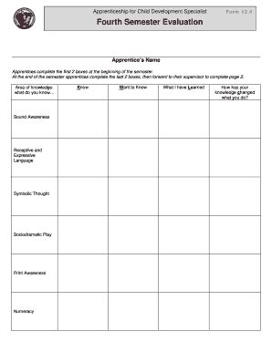 Apprenticeship For Child Development Specialist Form 124 - Fill and ...