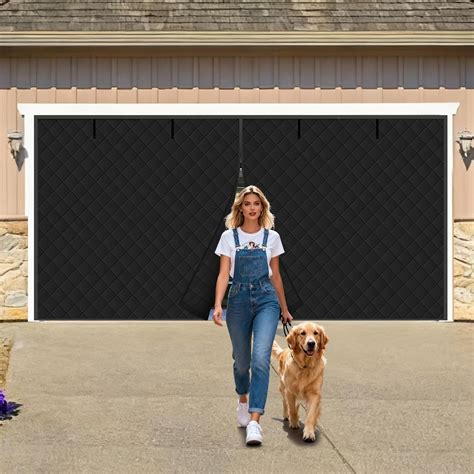 Magnetic Garage Door Curtain for Winter, 16x7ft Door Insulation Kit for ...