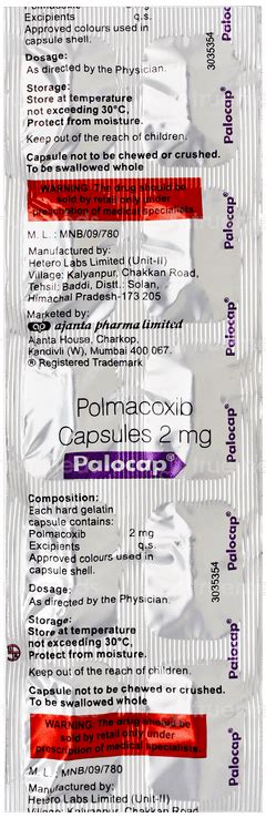 Palocap 2 Mg Capsule 10 - Uses, Side Effects, Dosage, Price | Truemeds
