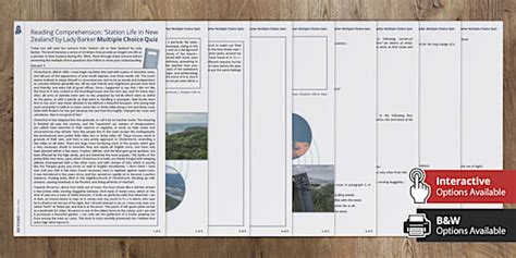 Reading Comprehension: 'Station Life in New Zealand' (Quiz)