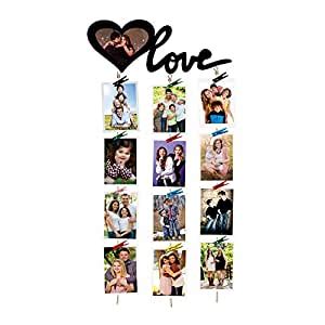 Ishika Creation Wooden Photo Frame Collage Picture Display Organizer ...