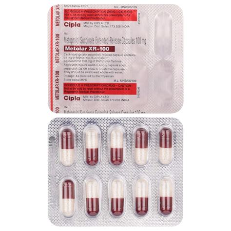 Metolar XR 100 - Strip of 10 Capsules : Amazon.in: Health & Personal Care