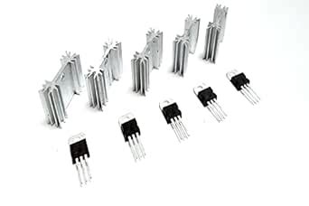 SRROBOTICS 7805 Voltage Regulator 5V with Heat Sink | Pack of 5 ...