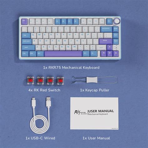 RK ROYAL KLUDGE R75 Mechanical Keyboard Wired with India | Ubuy