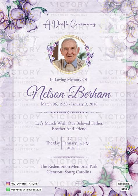 Funeral Ceremony – Victory Invitations