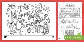 KS1 Christmas Tree Colouring Pages for Kids (teacher made)
