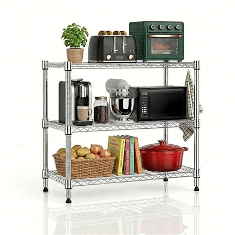 STORACK 3-Tier Compact Chrome Storage Rack | Heavy Duty 300kg Capacity ...