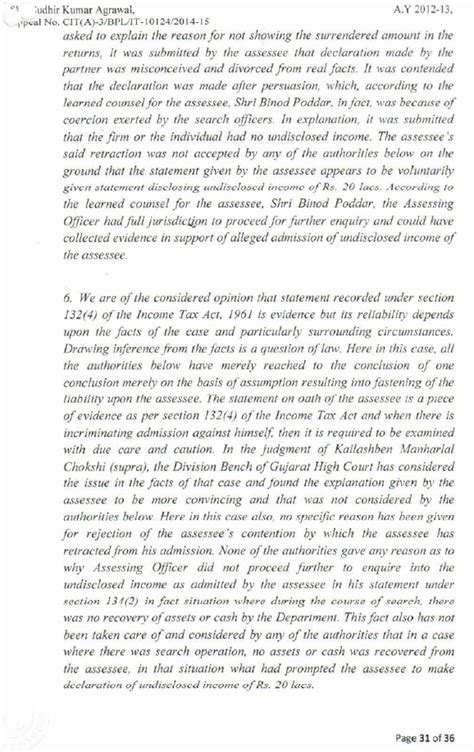 Addition merely based on statement u/s 132(4) without collaborative ...