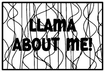 LLAMA ABOUT ME! Llama Coloring Pages, Llama Pattern Art, Polygon Art ...