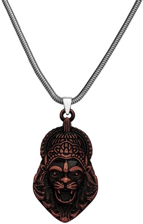 Shiv Jagdamba God Vishnu avatar Narasimha Lion Head Pendant With Snake ...