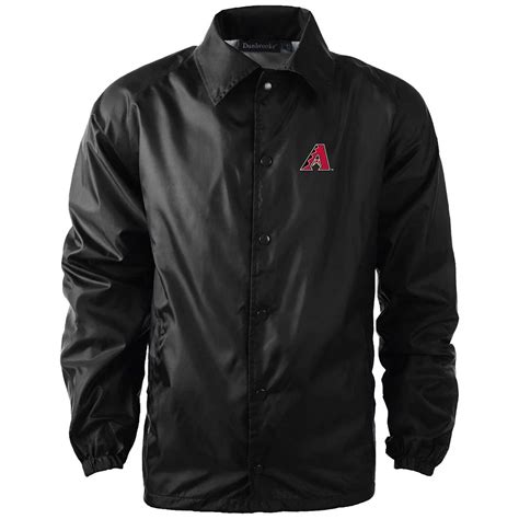 Men's Dunbrooke Black Arizona Diamondbacks Coach's Raglan Full-Snap ...