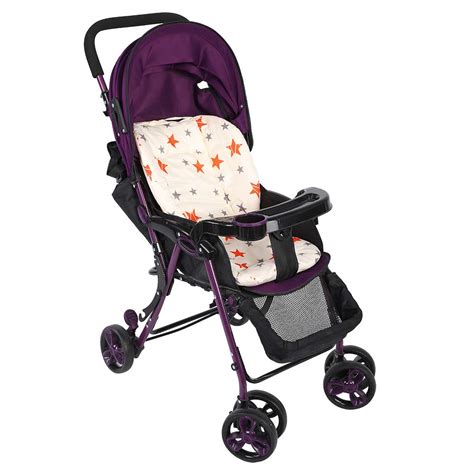 Pushchair Seat Pad, with 2 Strips Baby Trolley Pad Stroller Cushion ...