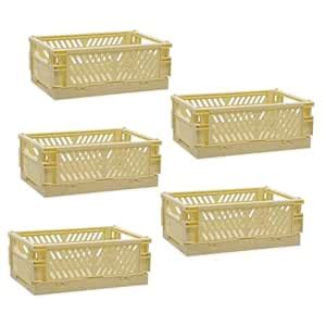Kuber Industries (Set of 5) Small & Rugged Plastic Basket for Storage ...