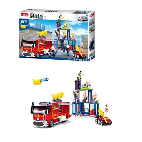 Sluban Building Block Toy Fire Fighting Training Center Multicolour, 6Y+