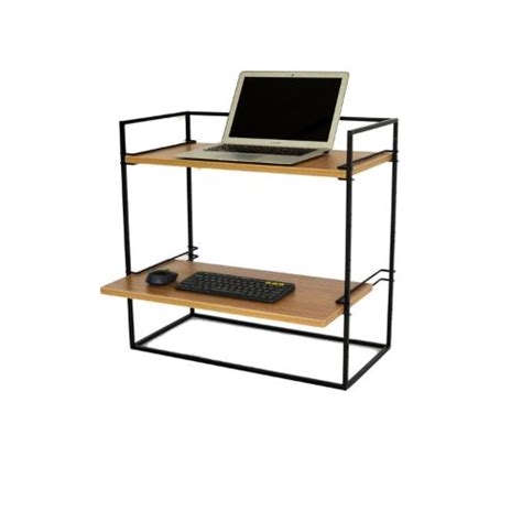 Fitizen Minimalistic Standing Desk - Black And Urban Teak – swag Workstore