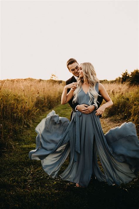 Flowy Dress Engagement Photos | Engagement photo dress, Engagement ...