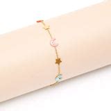 Moon Charms Golden Bracelet | Celestial Gold Jewelry