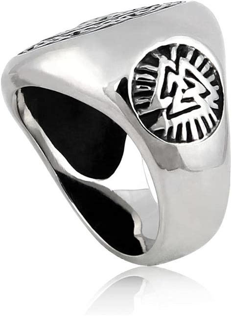 Buy BAVIPOWER Viking Helm of Awe Aegishjalmur Stainless Steel Ring ...