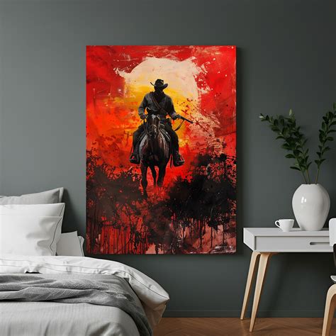 Red Dead Redemption Poster Style – Modern Canvas Wall Art – CIPHER SPACES