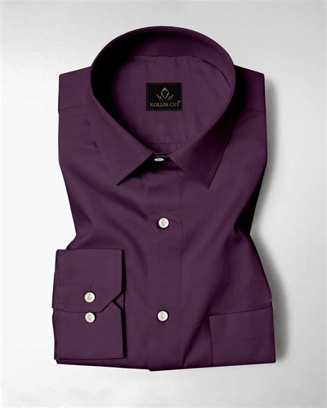 Thunder Purple Men's Solid Giza Cotton Shirt – kollercut