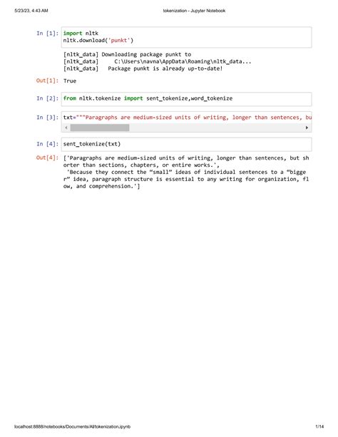 Tokenization Python 的图像结果