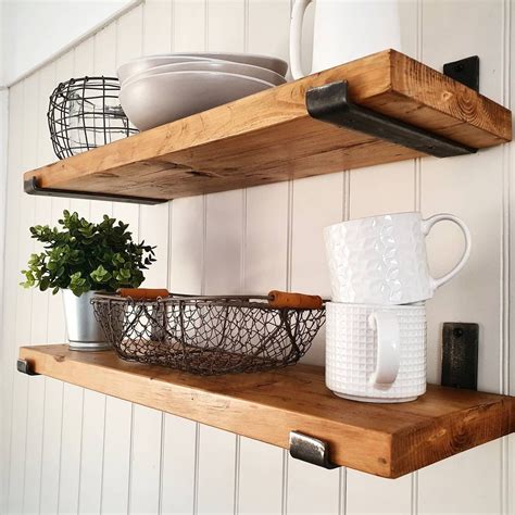 Wooden Floating Shelves Rustic at Donna Palazzolo blog