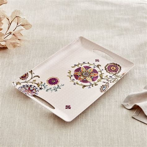 Buy Nesto Pormela Melamine Floral Print Serving Tray - 36x25.5cm from ...