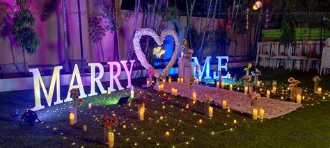 Luxury Marry Me Proposal Decoration at Private Garden Venue