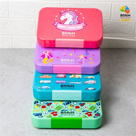 Bento Lunch Box for Kids, 4 & 6 Compartments Ideal Portion Sizes Leak ...