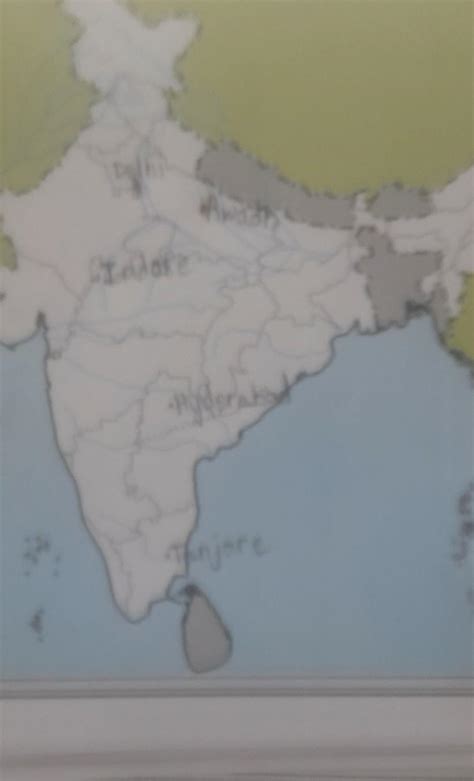 the states that joined the subsidiary alliance of Lord Wellesley on map ...