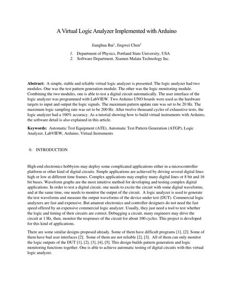Logic Analyzer Arduino 的图像结果