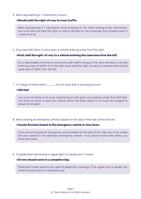 2024 Texas DMV Permit Test Cheat Sheet. 99% pass rate!