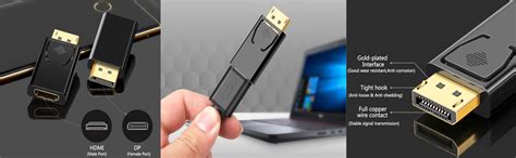 RyzCare Displayport to HDMI Adapter, 4K DisplayPort to HDMI Female ...