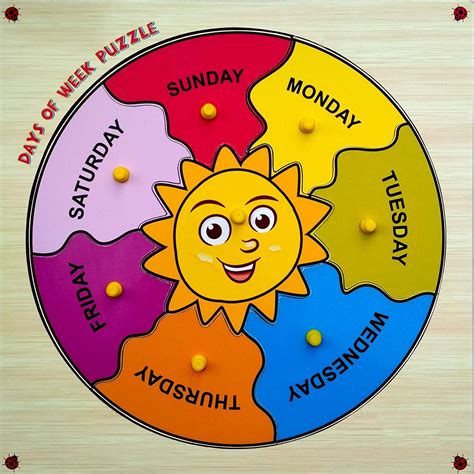 Buy Webby Premium Wooden Days of Week Educational Puzzle Toy Online at ...