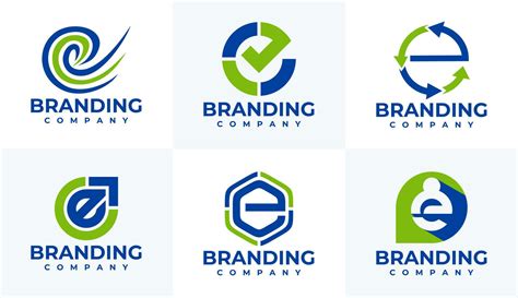 Minimalist line lowercase letter E logo design set. Modern initial E logo brand. 23687102 Vector ...