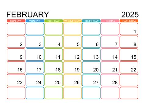 Calendar for February 2025 – free-calendar.su