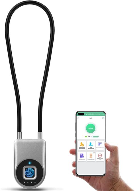 Buy eLinkSmart Fingerprint Cable Lock, 15" Long Shackle Keyless ...