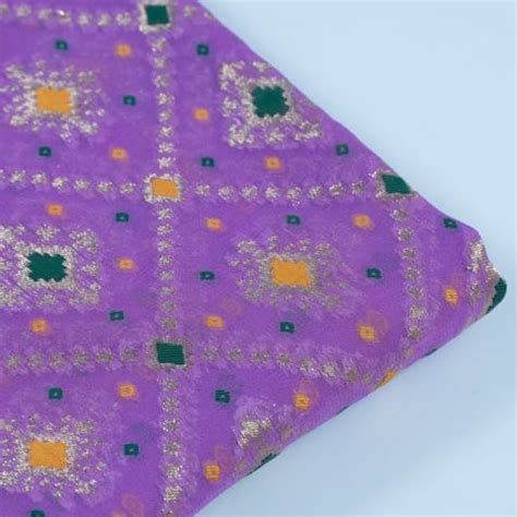 Premium Move Colour Georgette Jacquard fabric Fabric for Designers ...