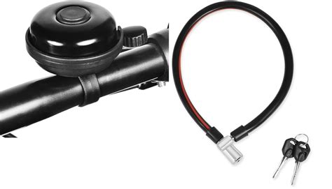 Gadget Deals Combo of Cross Key Cycle Lock (with 2 Keys) and Cycle Bell ...