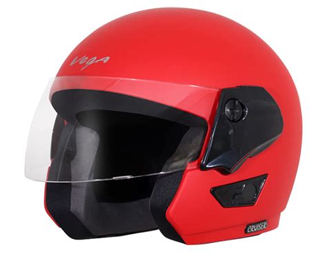 Vega Cruiser Dull Red Helmet-M : Amazon.in: Car & Motorbike