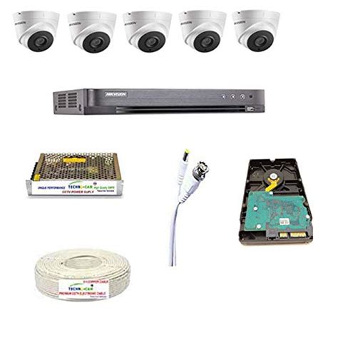 HIKVISION Full HD 5MP Cameras Combo KIT 8CH HD DVR+ 5 Dome Cameras+1TB ...
