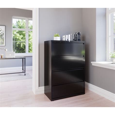 Buy HIRSH 17454 4 Drawer File Cabinet, Black, A4/Legal/Letter Online at ...
