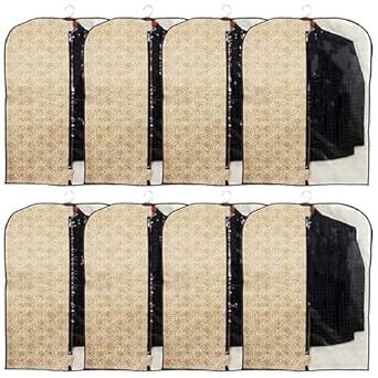 Kuber Industries Exclusive Metalic Printed 8 Pieces Half Transparent ...