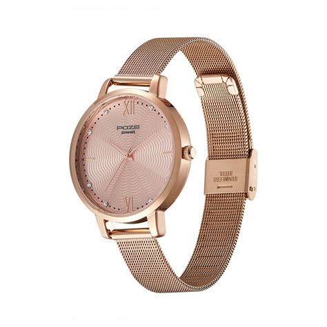 Buy Online Poze by Sonata Quartz Analog Pink Dial Stainless Steel Strap ...