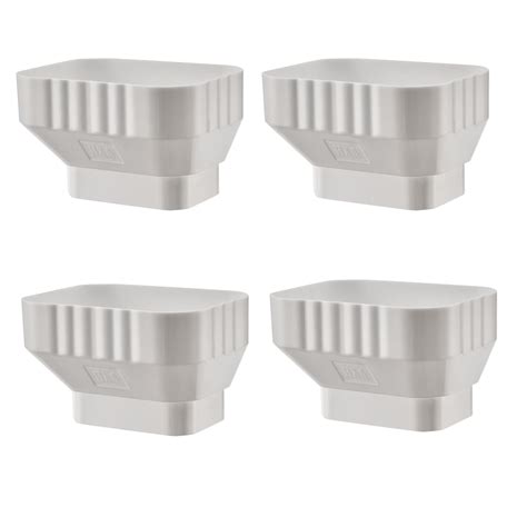 VYH 3x4 to 2x3 Gutter Downspout, Downspout to Downspout Adapter (White ...